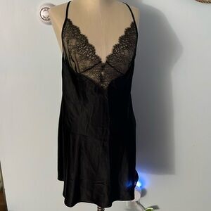 Victoria’s Secret Chemises Black Lace Trim size L